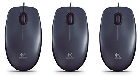 Logitech M90 Optische Maus schnurgebunden USB schwarz (3, M90 Optische Maus)