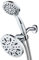 AquaDance Premium Hochdruck-3-Wege-Regenfall-Kombination – Handbrause mit 6 Einstellungen separat oder zusammen, Chrom