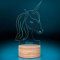 Personalisierbares LED Deko-Licht - Einhorn | LED-Leuchte mit Wunsch-Namen Personalisiert | Nachtlicht LED-Lampe mit Gravur | 7 Farben - 3 Modi | Deko Wohn-zimmer Schlaf Kinder