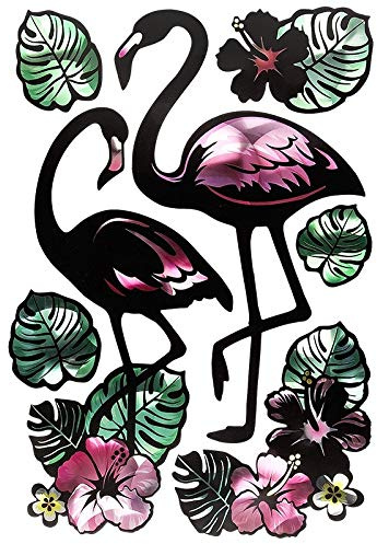 Ideen mit Herz Edle Metallic-Sticker mit spiegelndem Metallic-Effekt | Aufkleber | Abziehbilder | Stickerbögen mit diversen Motiven, Bogengröße 21 x 30 cm (Flamingo)