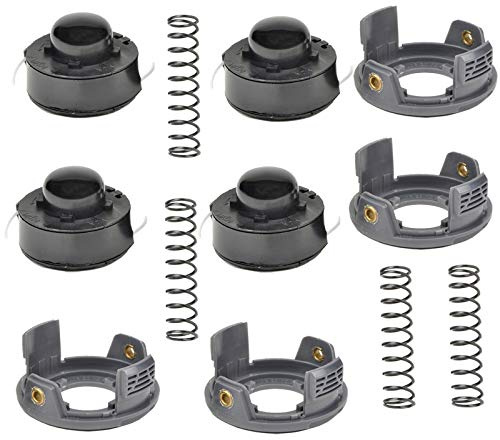 Spares2go Spulenfaden und Abdeckung für Wolf Campus 250 350 RT GT Trimmer, 4 Stück