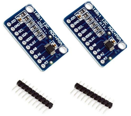 Hailege 2pcs 16 Bit 16 Byte 4 Kanal I2C IIC Analog-Digital-ADC PGA-Wandler mit programmierbarem Verstärkungsverstärker Hochpräziser ADC-Wandler Entwicklungsboard