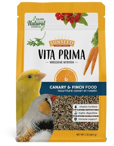 Sunseed Vita Prima Wholesome Nutrition Bird Food Canary Finch 2 Lb
