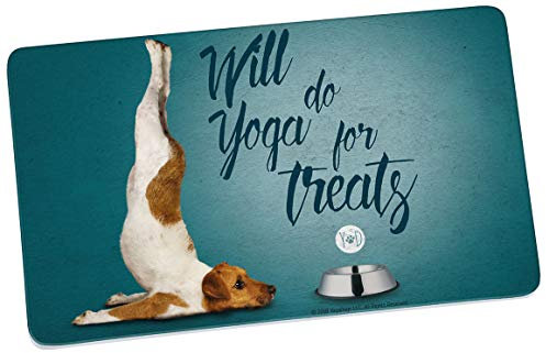 Yoga Dogs & Cats 13548 Frühstücksbrettchen Yoga Dogs Treats Blau Bread, Breakfast, Board, Melamine