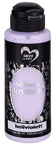 Ideen mit Herz Acrylfarbe Multisurface | Universalfarbe auf Wasserbasis | 120ml (hellviolett)