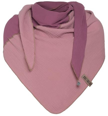 KNIT FACTORY - Fay Dreieckstuch - Fein Gewebte Damen Schal - Für Frühling und Sommer - Hochwertige Qualität - 100% Bio-Baumwolle - Violett/Lila