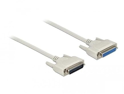 Delock Serielles Kabel D-Sub 25 Stecker zu Buchse 1 m