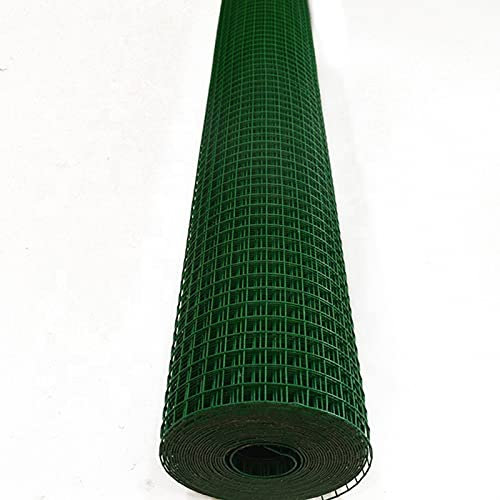 Bderkz 40Inx100Ft Verzinkter Rostschutz Grünes PVC Eisengeschweißter Draht Gartenzaun mit 2,4 Zoll Öffnungen Maschendrahtrolle für Bastelprojekte (Color : 2.4inch 48inx100ft)