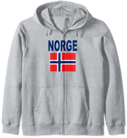 Bandera Noruega Flagg Norge Norway Flag Hombre Mujer Sudadera con Capucha