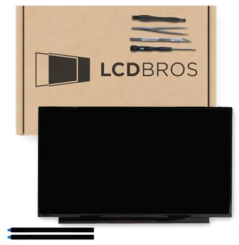 LCDBros Pantalla de repuesto para HP 15-EF1072NR 30 pines HD 1366x768 LED LCD brillante con herramientas y cinta