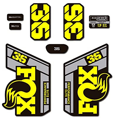 STAR SAM Aufkleber für Fox 36 Performance Elite 2021, Gelb, 1 cm