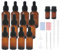 Episkey 12 Stück Pipettenflasche, Tropfflasche Braunglasflaschen Set inkl. 5ml mit schwarzer Pipettenkappe und Hilfszubehör für Ätherische Öle Parfüm Lösungen DIY-Probenmischungen (10, 20, 30ml)