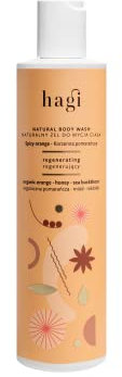 Hagi Natural Spicy Orange Gel Douche | Hydrate et régénère, pH de la peau, Ingrédients naturels, Miel, Argousier, Orange | Parfum Orange, Parfum Épicé | 300ml