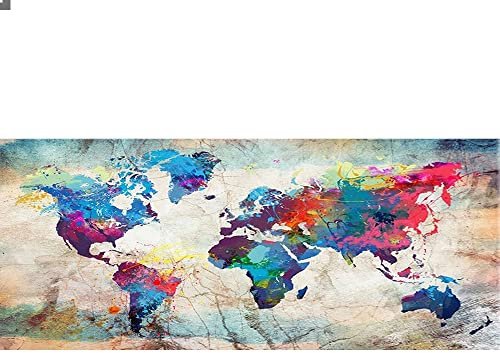 Pintura de Diamante Paisaje 110x50 cm (interior 104x44 cm) Pintura Diamante Mapa Mundi Adultos Juego de Punto de Cruz Niños Principiantes Kit de Cuadros Diamantes 5D Diamond Mapa Puzzle Diamantes