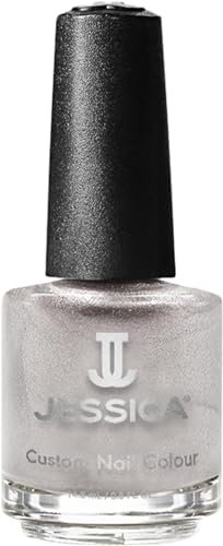 JESSICA Custom Colour Nail Polish | Award-Winning Polish | Strengthening Nail Polish, Long Lasting Nail Varnish | Chip-Resistant & Hard-Wearing for Salon-Quality Finish | Swanky Silver | 14.8ml