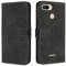 OKZone Kompatibel mit Xiaomi Redmi 6/6A Hülle, PU Leder Handyhülle Tasche Wallet Schutzhülle Xiaomi Redmi 6/6A, Flip Cover Klappbar Brieftasche Etui mit Magnet Kartenfach TPU Lederhülle (Schwarz)