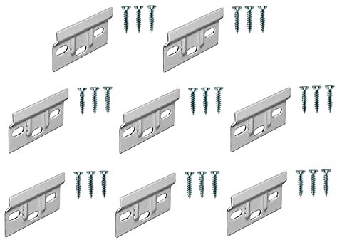TERF® Kitchen Cabinet Wall Mounting Universal Hanger Support Plate Bracket 63mm X 38mm For Wall Mounting Cupboard Cabinet Hanging Including Fixing Screw - Pack of 8