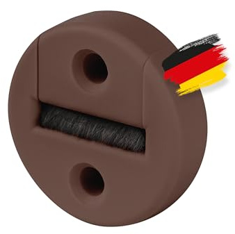BAUHELD Gurtführung Rolladen [5 Stück] - Ohne Gurtausbau - Gurtdurchführung mit Bürstendichtung - Für Rolladengurt 23mm - Zu Rollladen-Gurtwickler Aufputz und Unterputz - Lochabstand 25mm - Braun