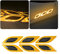 CGEMDY 6 Stück Universal Reflektierende Auto-Warnaufkleber, Auto Warnung Sicherheit Reflektierende, Stoßstangenaufkleber Für Autos 3D Reflektierende Warnaufkleber (Gelb)