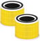 PETOX Core 300 Pet Care Filter for LEVOIT Core 300 Core 300-P Core 300S Vortex Air Air Purifier, 3-in-1 H13 Grade True HEPA High-Efficiency Activated Carbon, Core 300-RF-PA, 2 Pack, Yellow