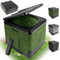 STURME Campingtoilette Faltbare, Camping Toiletten ohne Chemie, Mobile Multifunktionstoilette, Autotoilette, Trockentrenntoilette Geeignet für Outdoor Camping, Angeln, Stau, Zelten -Grün