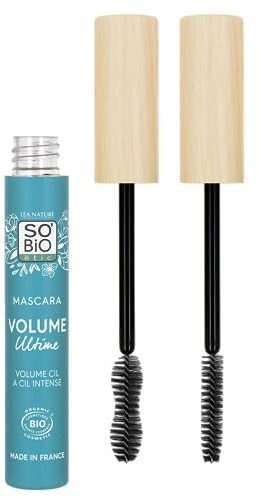 Léa Nature SO Bio Étic Mascara, zertifiziert mit Bio-Volumen, Schwarz, bringt Volumen, Länge & Dichte, doppelseitige Bürste, cremige Textur, ohne Paketeffekt, Bio-Rizinusöl, hergestellt in Frankreich,