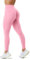 Unthewe Legging de gym taille haute pour femme - Pantalon de yoga athlétique doux et soyeux, #1 rose., Taille M