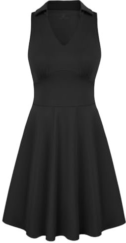 Jack Smith Frauen Casual Sport Kleid Basic Solide Farbe Stretchy Kleid Schwarz S
