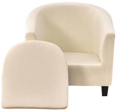JUNLEBUYI Sesselschoner Sesselüberwurf Mit Elastisch Stretch Husse, Club Chair Schonbezug Sofabezug 2-teiliger Sesselbezug Sesselhusse Für Clubsessel Loungesessel Cocktailsessel (7#)