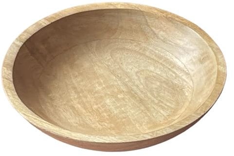 30cm Large Wooden Bowl - Mango Wood Serving, Salad, Fruit, or Decorative Bowl for Kitchen, Nibbles, Snacks and Pot Pourri