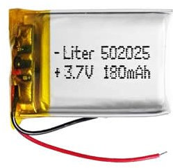 Akku 502025 LiPo 3.7V 180mAh 0.666Wh 1S 5C Liter Energy Battery Lithium Polymer Batterien Schutzplatine für Elektronik Wiederaufladbar - Nicht geeignet für Funksteuerung 27x20x5mm (180mAh|502025)