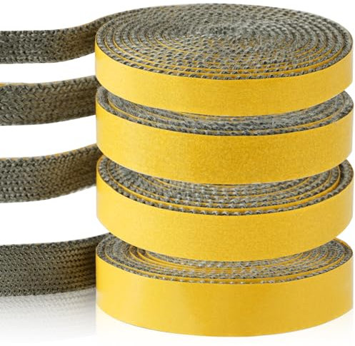 Flintronic Joint Insert Cheminée, Joint de Poêle à Bois, Joints Tressé Auto-adhésive pour Poêle,Joint D'étanchéité Résistante à 550°C (3mm X 20mm X 2.5m)