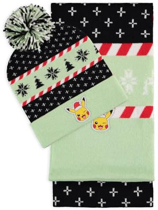 Difuzed Set Gorro Y Bufanda Pikachu Pokemon Gants et Bonnet, Multicolore, Taille Unique Sport