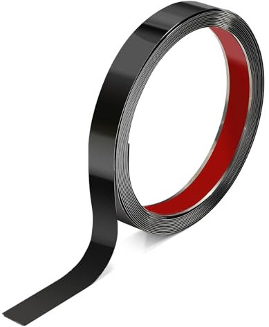 SVUPUE Moulure Murale, Stick Moulure Flexible Auto Adhésive, 5m x 2cm, pour la Décoration des Chambres et des Salons, Effet Miroir, Schwarz