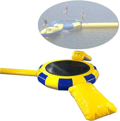 WLLKIY Inflatable Water Trampoline, Water Inflatable Jumping Bag Trampoline with Slide Tube And Diving Pillow Bag, Water Inflatable Jumping Mat,10FT/3M