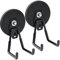 Magneti forti da 88 mm, con ganci, 2 ganci magnetici, ganci magnetici da garage, per cucina, garage, frigorifero, tende, aule, barbecue, strumenti, nero