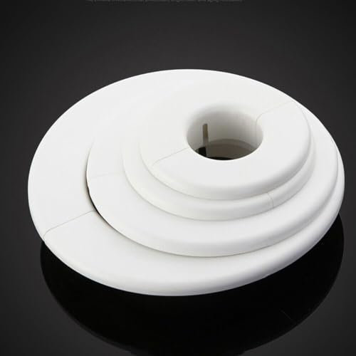 Hole Cover, Rosettes Cover Rosette Cable Entry Cable Passage 40-80mm Hole Cover, White Single Cable Bushes-Feed Through Wall Cover-Coaxial/Coax Hole(40mm)
