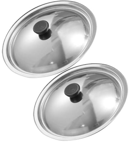 RORPOIR Tapa Universal Engrosada Para Ollas Y Sartenes Cubierta De Acero Inoxidable Para Sartenes Mango Resistente Prevención De Salpicaduras De Grasa Fácil De Usar