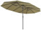 SONGMICS Doppelsonnenschirm 460 x 270 cm, extra großer Sonnenschirm, Gartenschirm, UV-Schutz bis UPF 50+, Terrassenschirm, mit Kurbel, Garten, Balkon, Outdoor, ohne Ständer, lorbeergrün GPU036C69