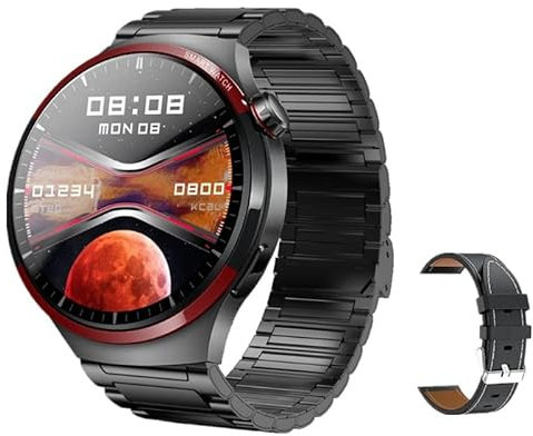 2024 New S100 Max Watch Pro Men 1.62 Spherical Screen AI Voice Assistant BT Call Offline Payment NFC Women Sports Smartwatch (Black 2PCS Straps)