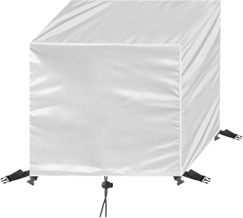 WXWYGNY Abdeckung Gartenmöbel Wasserdicht 180x120x100cm,420D Oxford Abdeckplane Gartenmöbel Winterfest,Anti-UV & Winddicht,Abdeckhaube für Möbelsets,Tische und Stühle,Silber