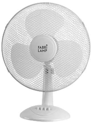 Zarivy Ventilador de sobremesa oscilante 3 velocidades, 40W, 3 aspas, dimensiones 53x43x25 cm, ideal para refrescar espacios pequeños.
