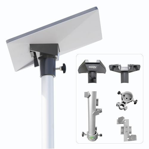 EEZ RV Products Starlink Mini Adapter with 10FT Telescopic Pole and RV Ladder Mounting Bracket Kit - Fits 1.0 inch Ladder Rails