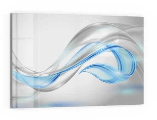 DEQORI Glas-Magnettafel | 90x60 cm cm groß | Motiv Harmonie der Linien | Memo-Board aus Glas | Magnetboard inkl. Magnete, Stift & Tuch für Küche & Büro | Tafel magnetisch & beschreibbar