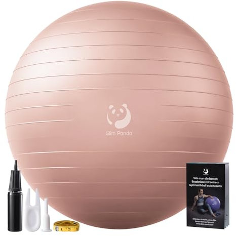 Slim Panda Gymnastikball, 55-85CM Explosionsgeschützt Pezziball Sitzball mit Pumpe, Trainingsball Fitnessball für Schwangerschaft, Fitness, Balance Training