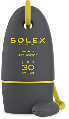 Solex Sports Sun Protection, High Performance Formula with Built-in Applicator (4 x 75ml), 30 SPF Protection Against UVA & UVB for Face and Body, Grease Free & Hands Free Application