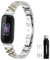 Gheper Bracelet de Montre en Métal en Acier Inoxydable 316L compatible avec Fitbit inspire 3 Smartwatch Bracelet de Remplacement pour Femmes Hommes