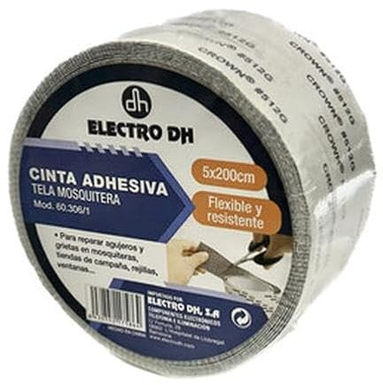 Blendend Cinta adhesiva de tela para mosquiteras, 2mts, resistente y autoclavable; ideal para reparaciones de mosquiteras y manualidades.