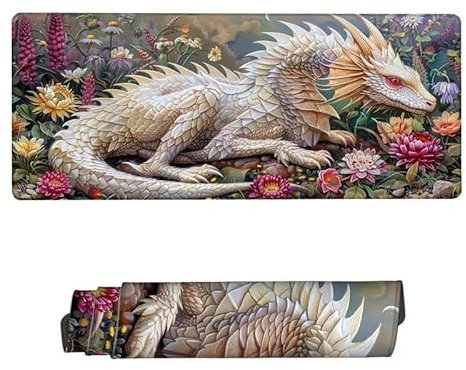 Gaming Mauspad XXL 1000x500x3mm,Mauspad Beige Mousepad,Schreibtischunterlage Tier Mousepad Wasserdicht,rutschfeste Gummibasis,Verbessert Präzision und Geschwindigkeit,Gaming-Mauspads für PC,RS-740