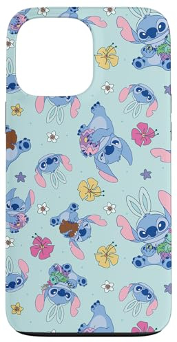 Disney Lilo & Stitch Cute Blue Easter Pastel Stitch Pattern Case for iPhone 13 Pro Max
